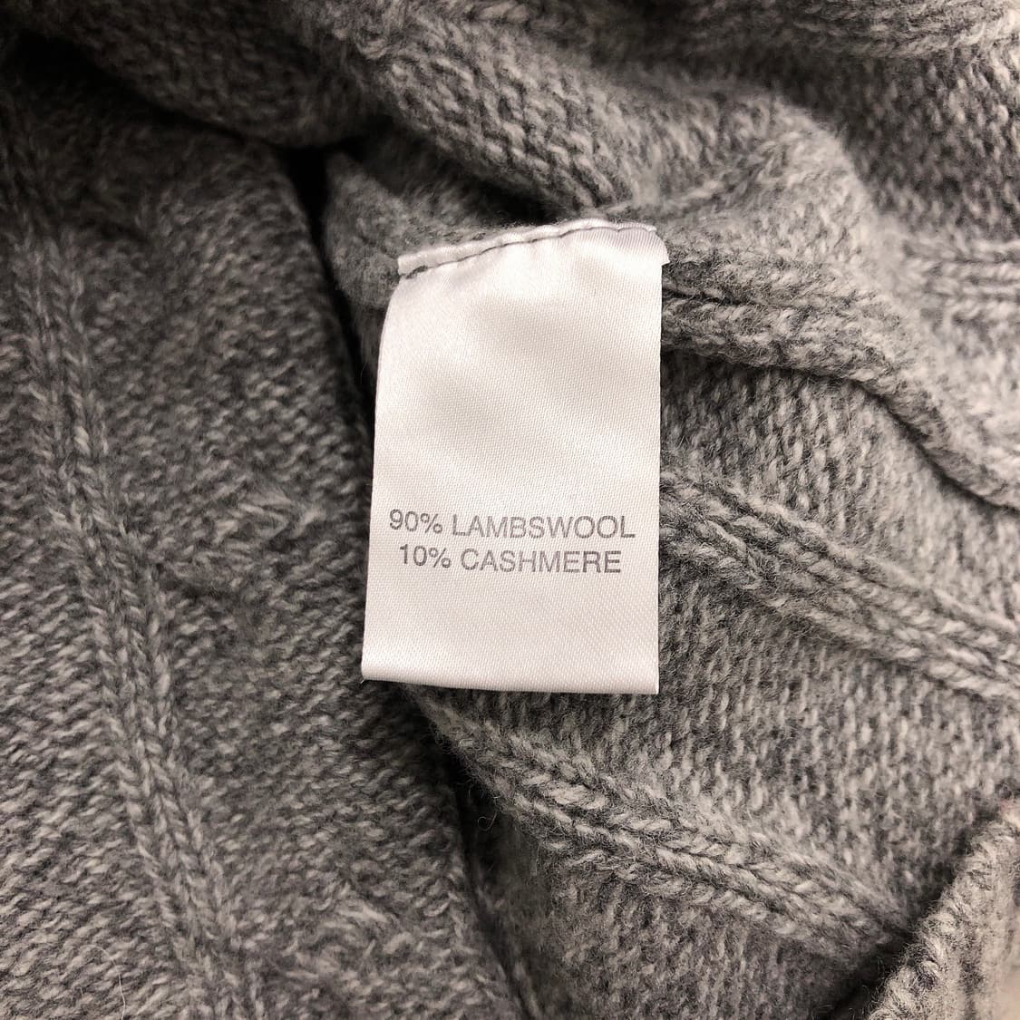 찰스티릿 울 캐시미어 케이블 니트 꽈배기 스웨터 가디건 L 상품이미지3