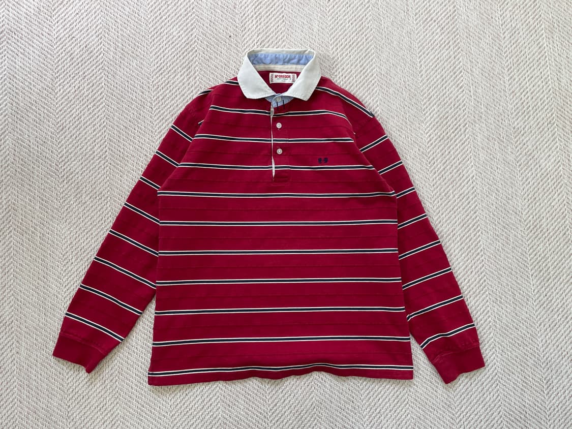 맥그리거 스트라이프 카라 롱슬리브  상품이미지1