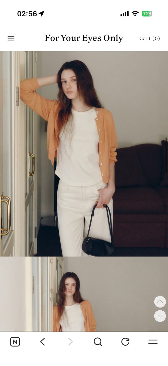 포유온 Breeze Crop Knit Cardigan (Apricot) 상품이미지1