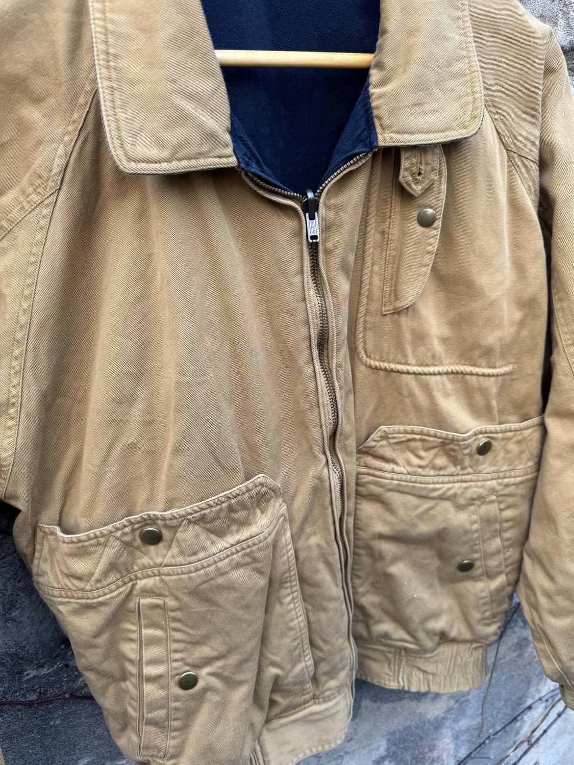 8~90s 크로커다일 빈티지 리버시블 블루종 봄버 자켓 상품이미지5