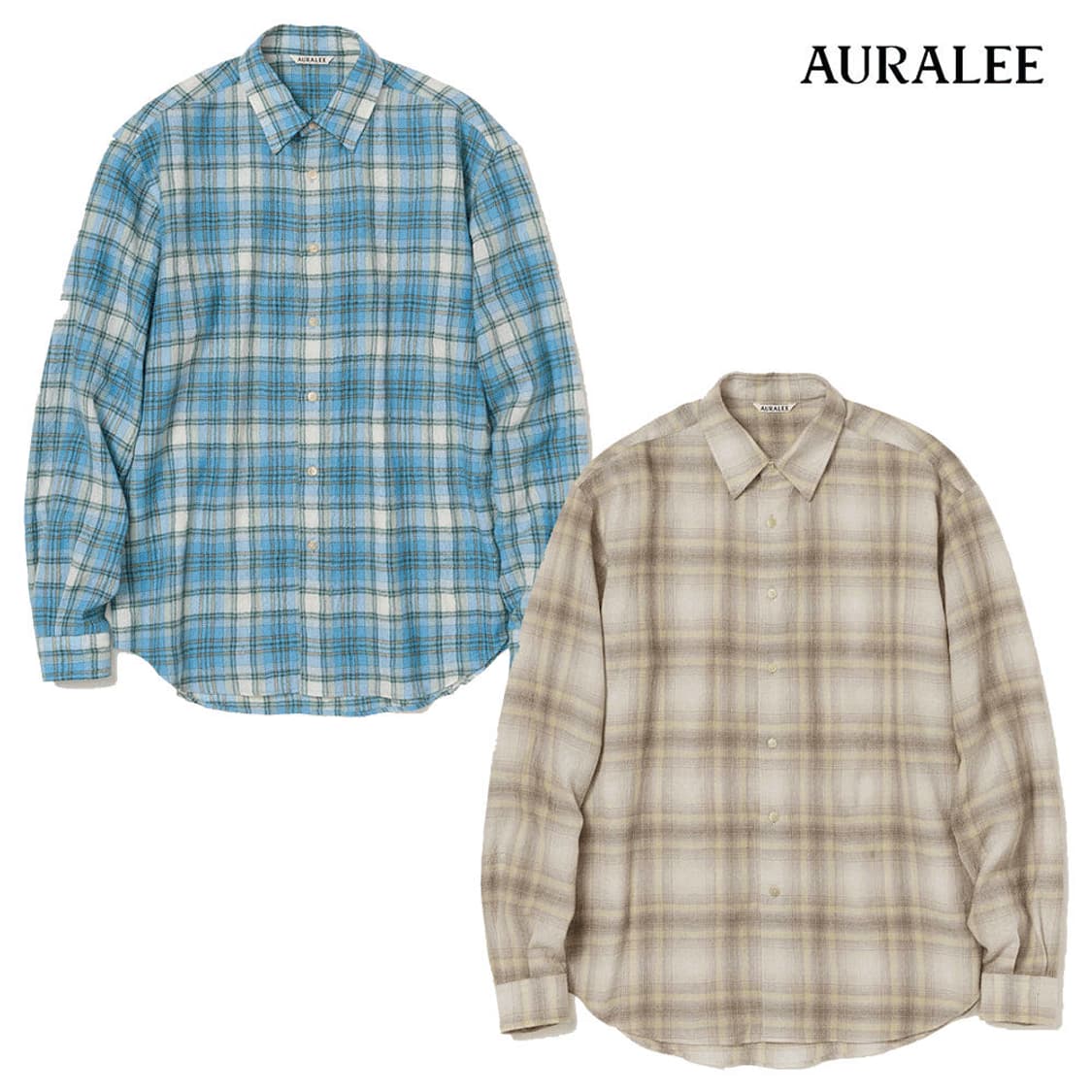 (4사이즈) 오라리 에어리 울 체크 셔츠 24AW AURALEE 상품이미지1