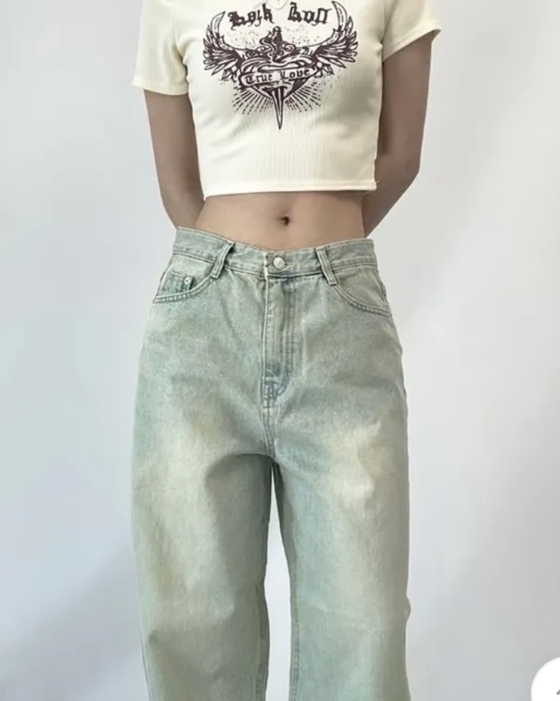 연청 와이드 데님팬츠 상품이미지2