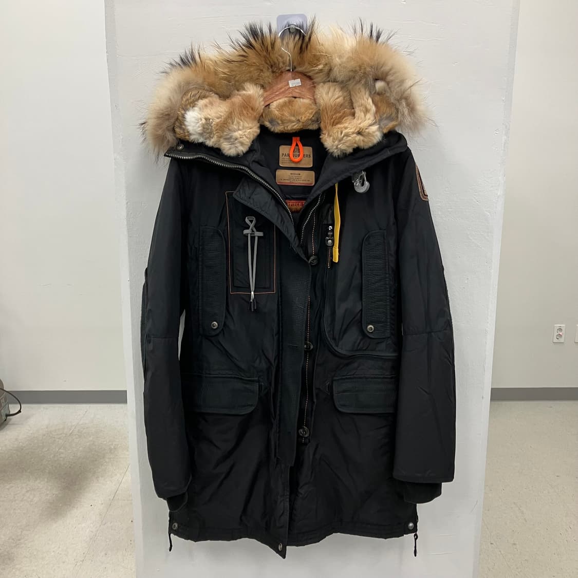 파라점퍼스 블랙 코디악 퍼 후드 롱패딩 M 상품이미지1