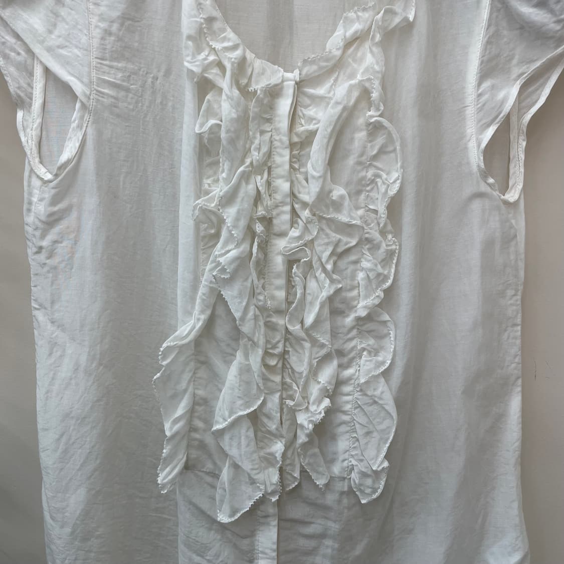 페어리 엔젤 화이트 프릴 슬리브리 블라우스 상품이미지2