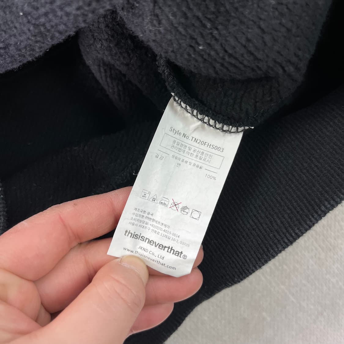 100 디스이즈네버댓 빅로고 후드티 상품이미지5