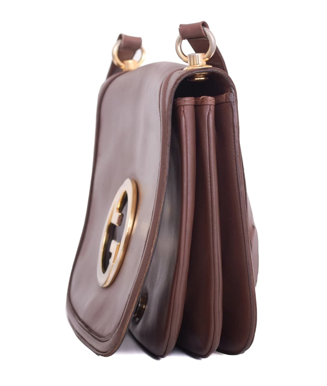 70s 구찌 빈티지 빅 G 로고 숄더백 브라운 상품이미지3