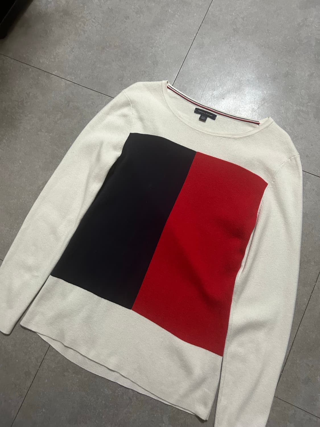 타미 걸즈  컬러블록   빈티지 코튼 니트  55size  상품이미지2