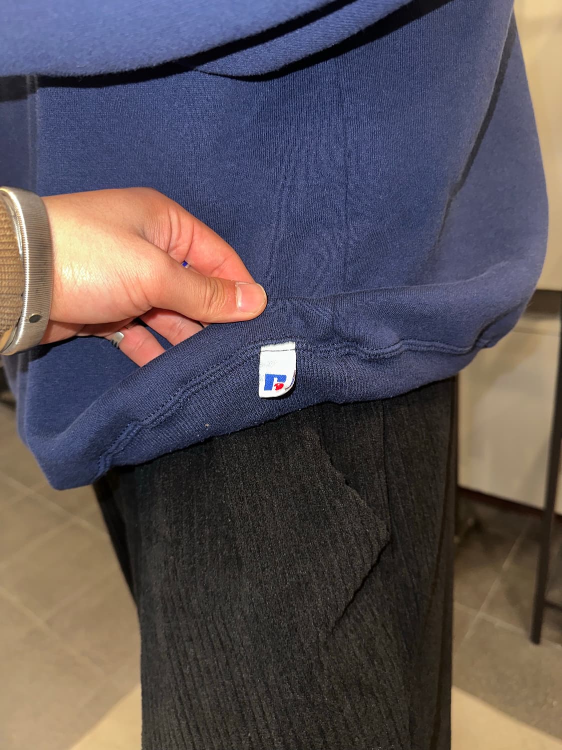 90’s Russell Athletic plain navy sweat 상품이미지6