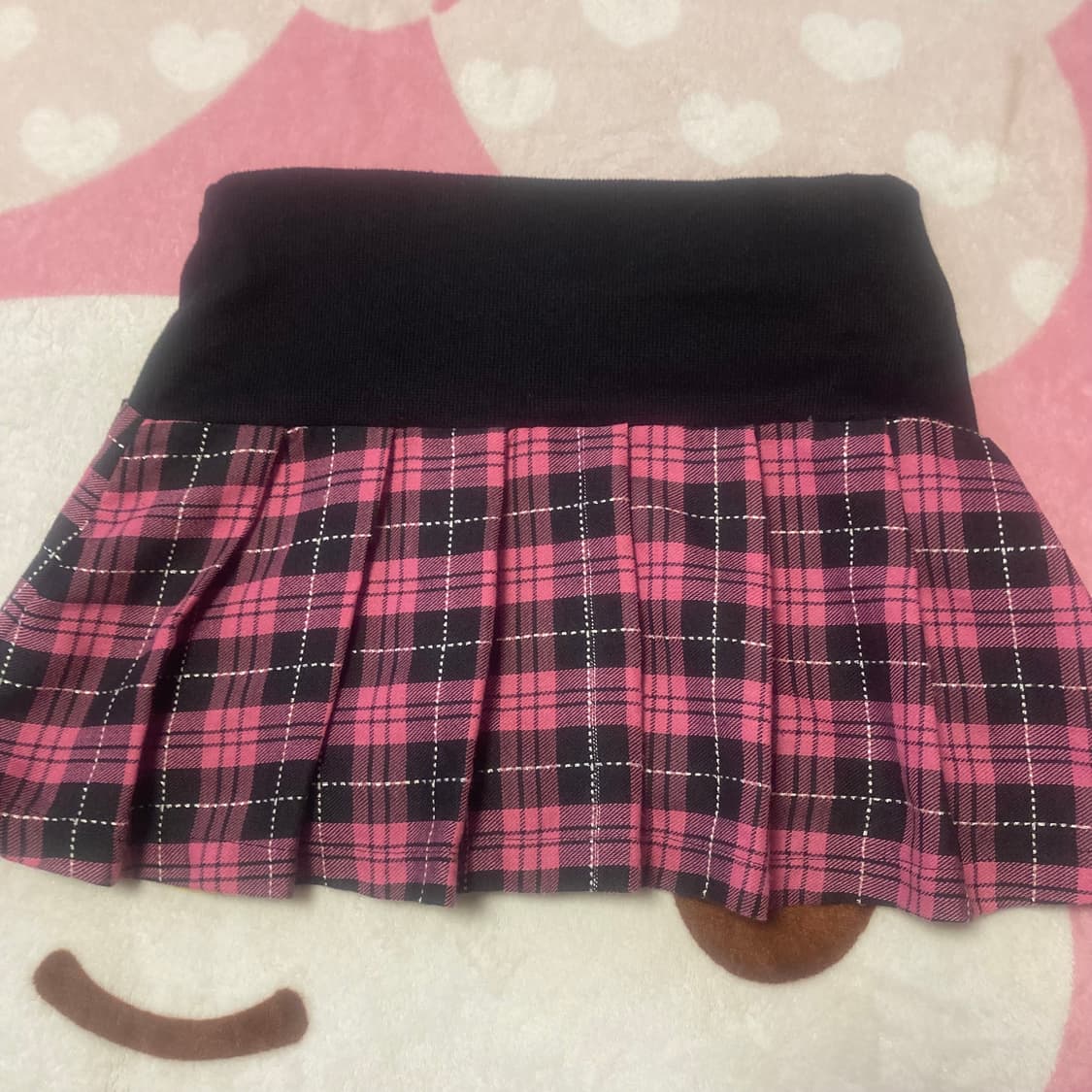 핑크 체크 스커트 상품이미지2