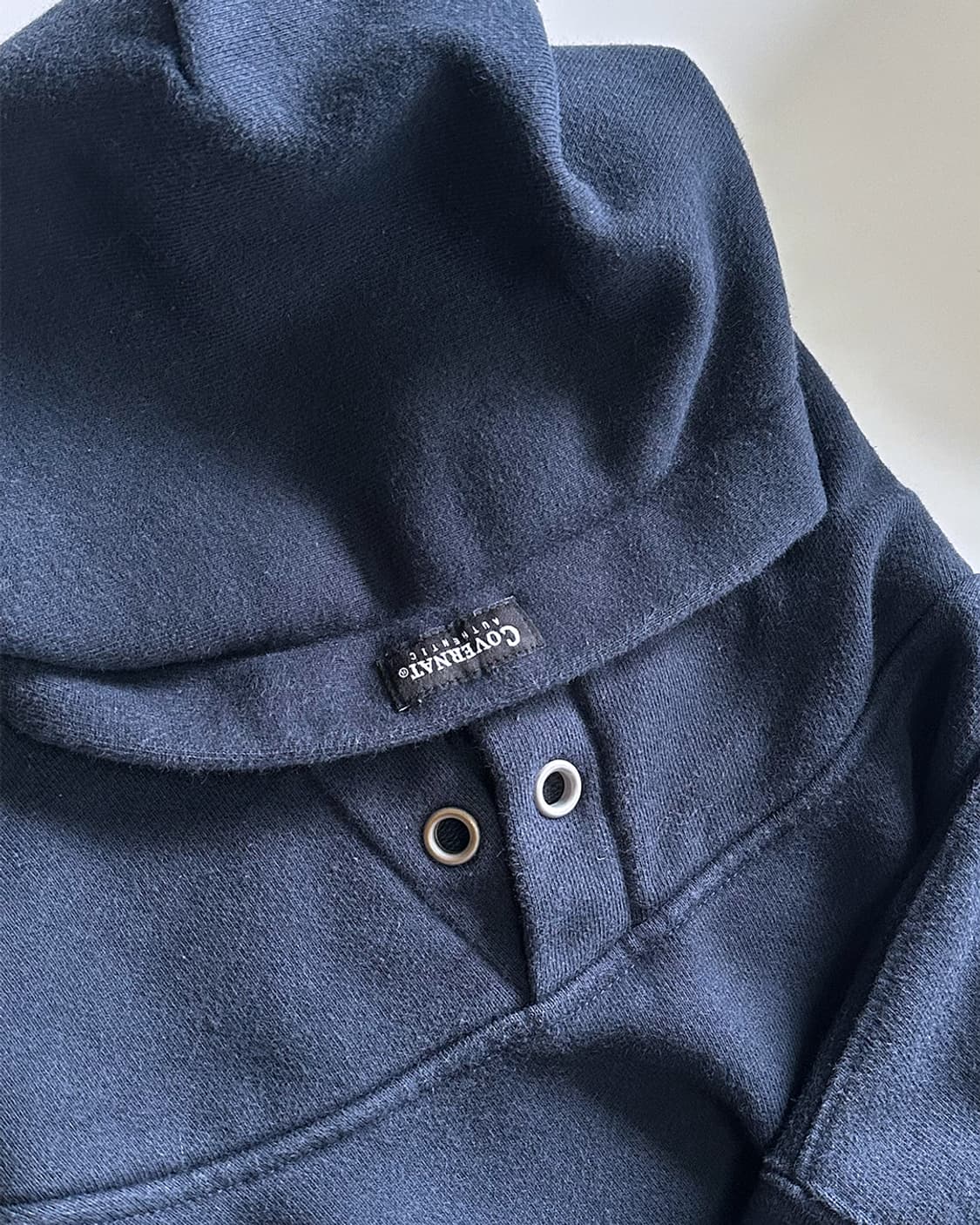 커버낫 로고 후드티 네이비 상품이미지3