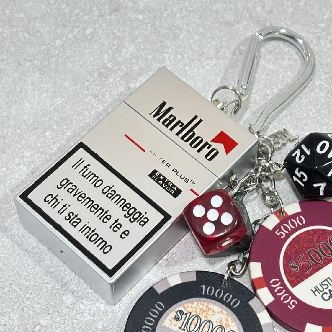 Oribell 말보루 재떨이 스틸 케이스 겜블 칩 키링 열쇠고리 상품이미지6