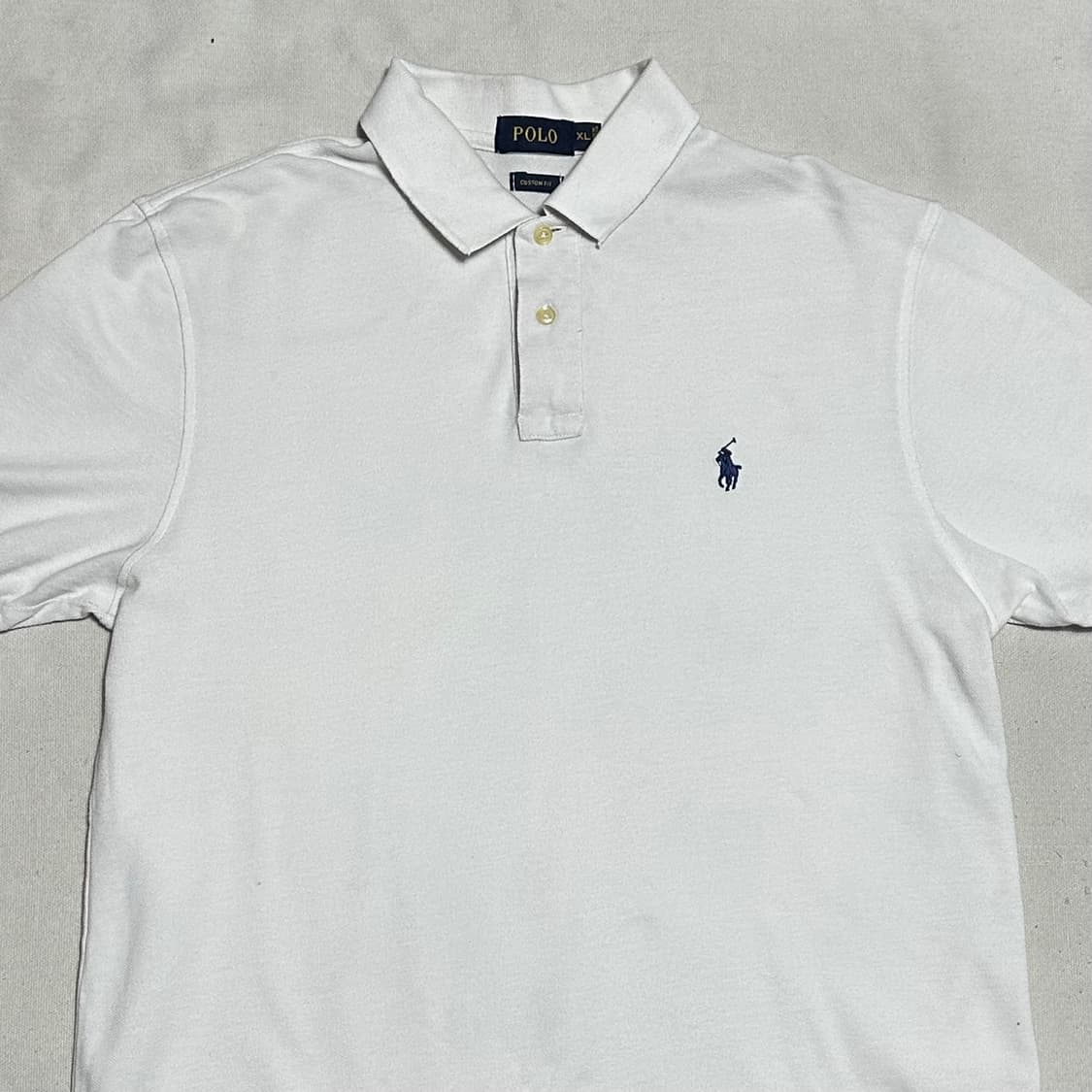 XL 폴로랄프로렌 화이트 카라 반팔 티셔츠 상품이미지1
