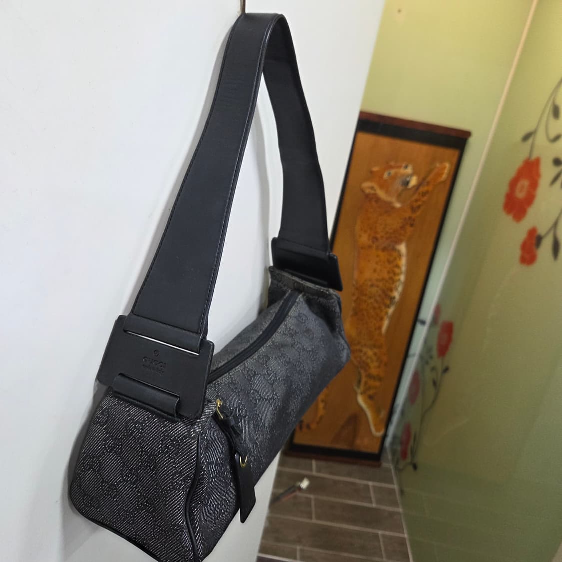 구찌 데님 가죽 믹스 미니 숄더백 상품이미지4