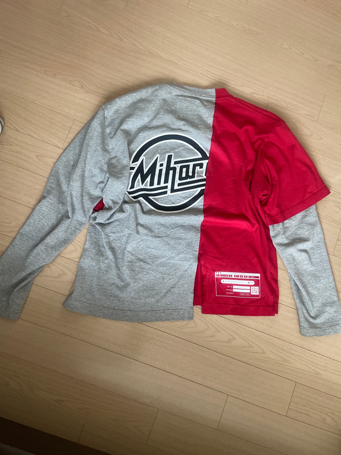 Mihara yasuhiro 레이어드 티셔츠 상품이미지3