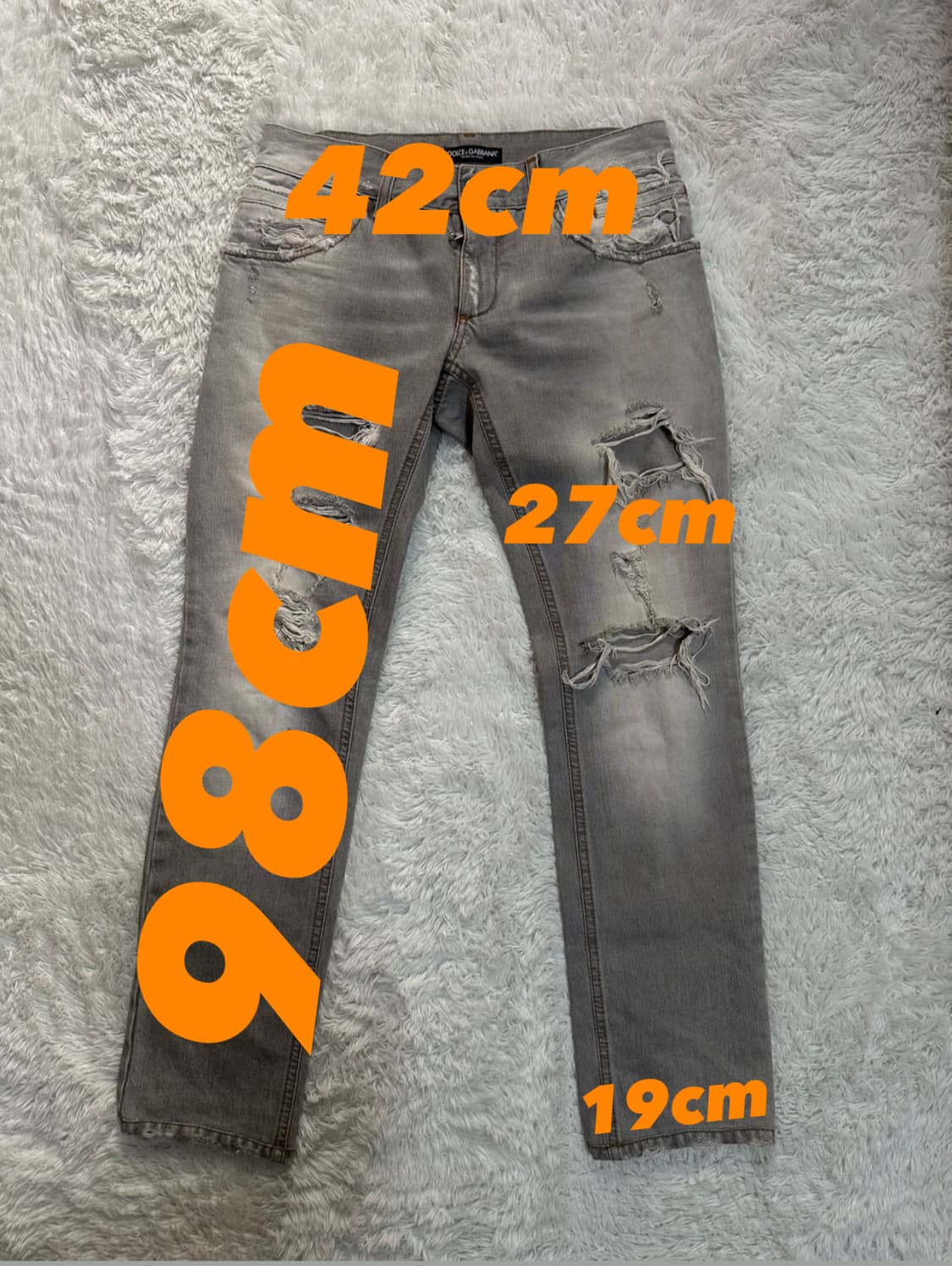 돌체앤가바나 데미지 워싱 데님 32 상품이미지2