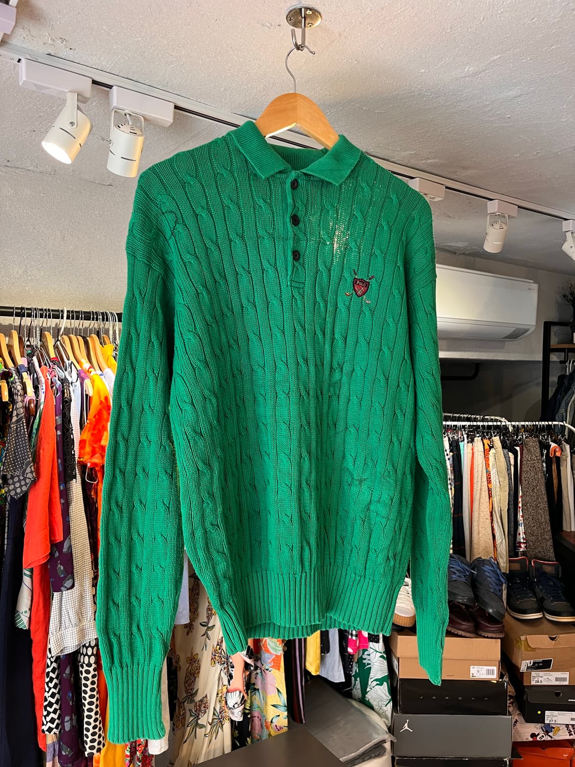 폴로 랄프로렌 케이블 니트 카라 스웨터 (M) 상품이미지2