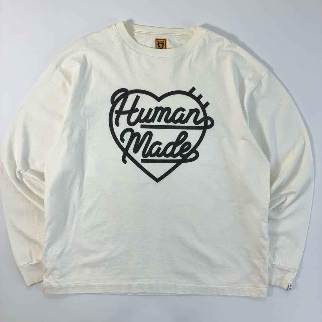 Human made  휴먼메이드 하트 프린팅 코튼 화이트 롱슬리브 상품이미지1