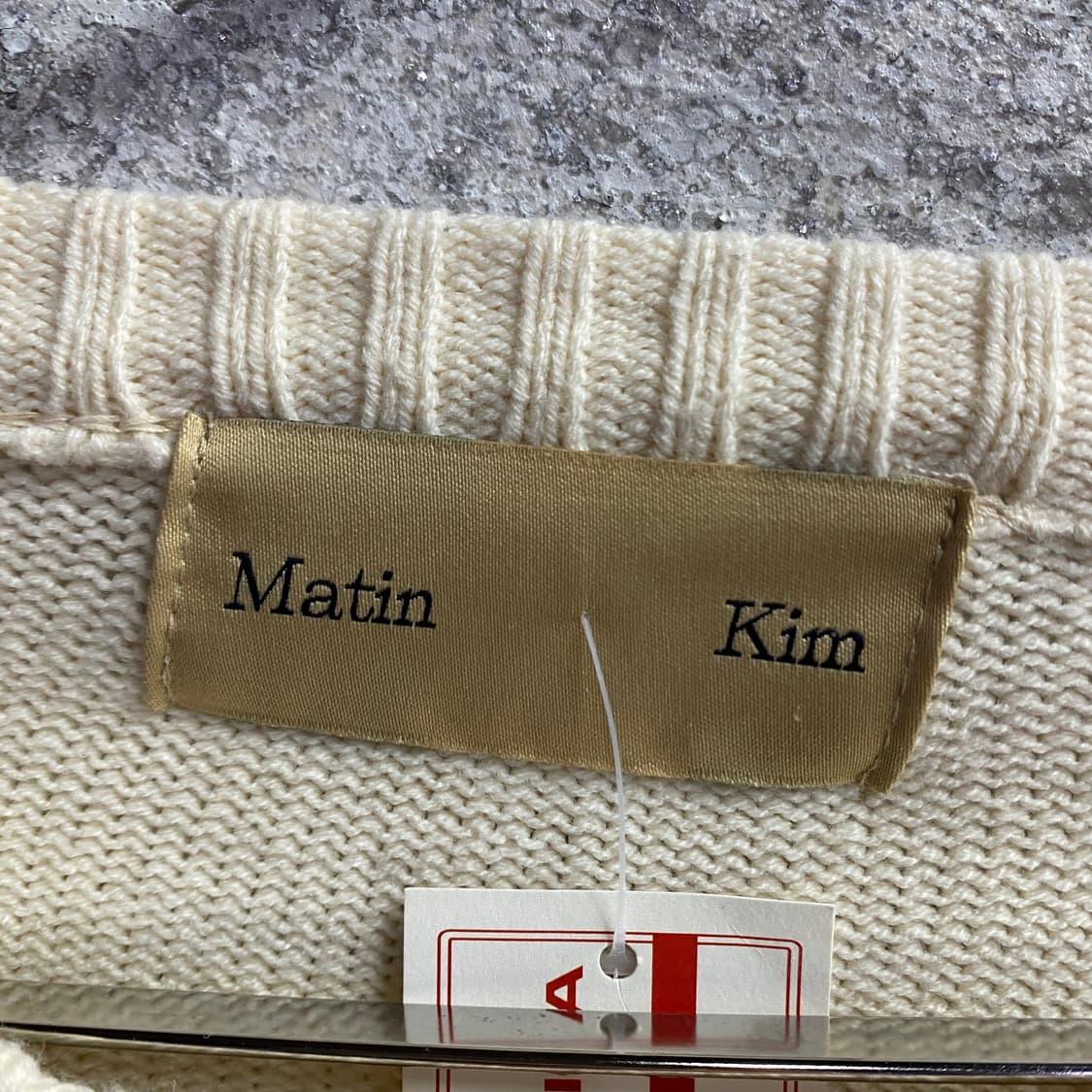 마뗑킴 빅로고 풀오버 니트 B4670 상품이미지7