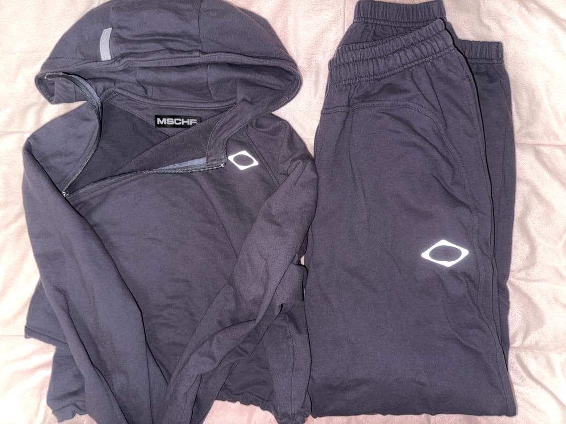 미스치프 트레이닝 셋업 세트 롬버스사이드후드티&와이드팬츠 오호스혜인서 상품이미지2
