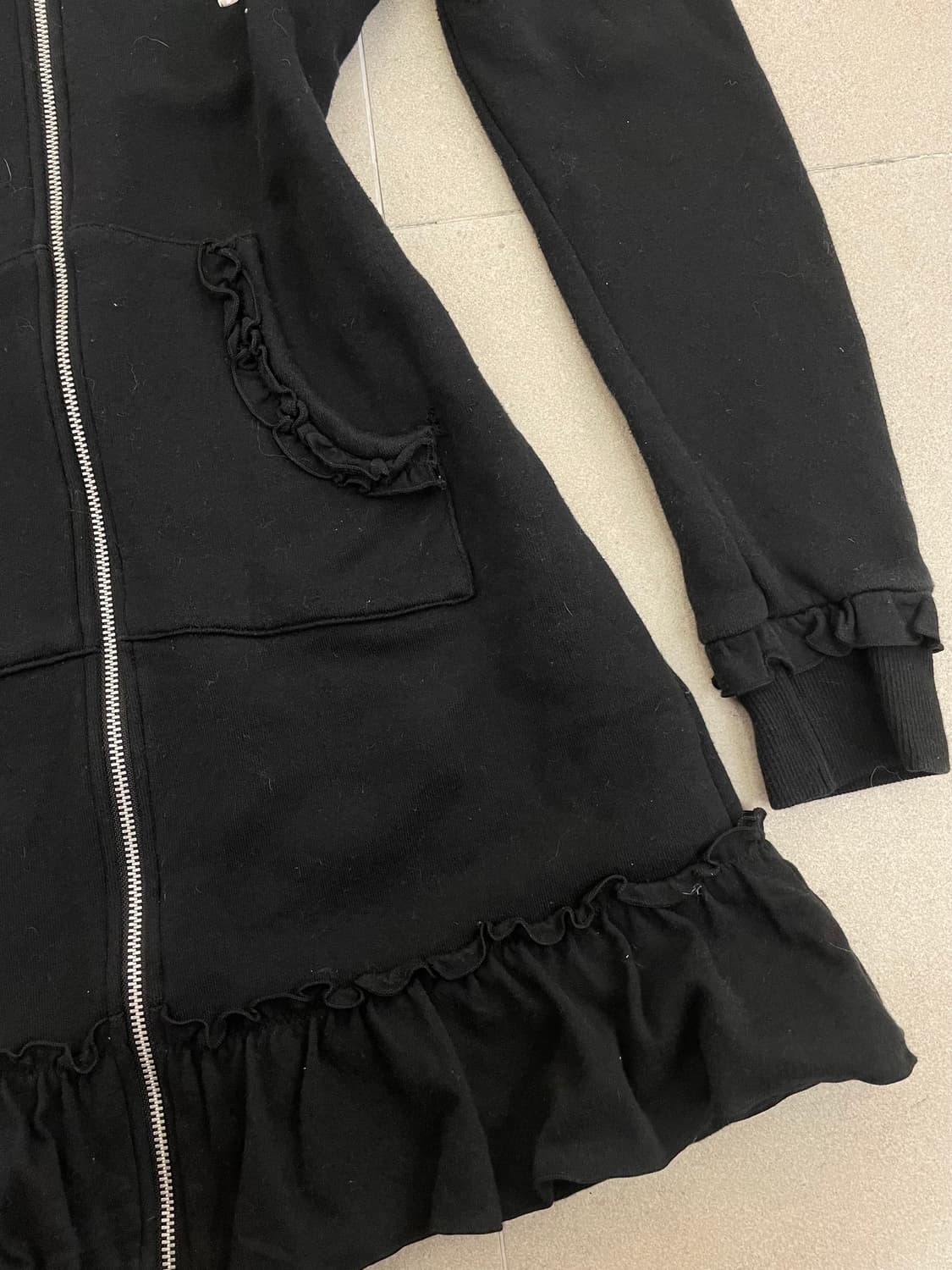 메조피아노 핑크 프릴 후드집업 상품이미지5