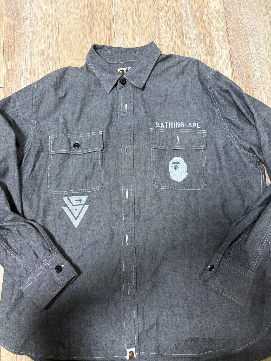 AaPE 샴브레이 셔츠 상품이미지1