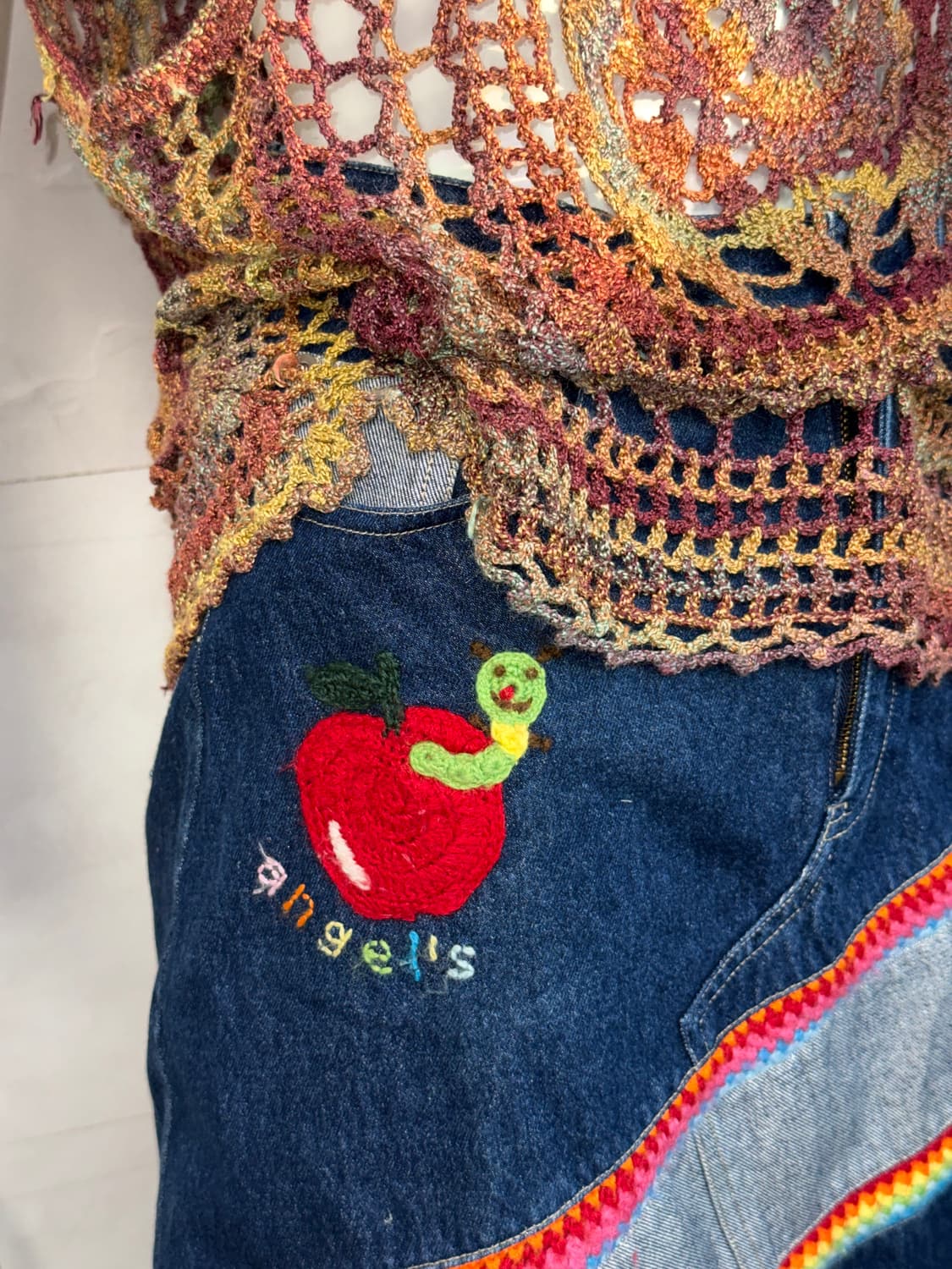 Bohemian mute rainbow crochet sleeveless 상품이미지5