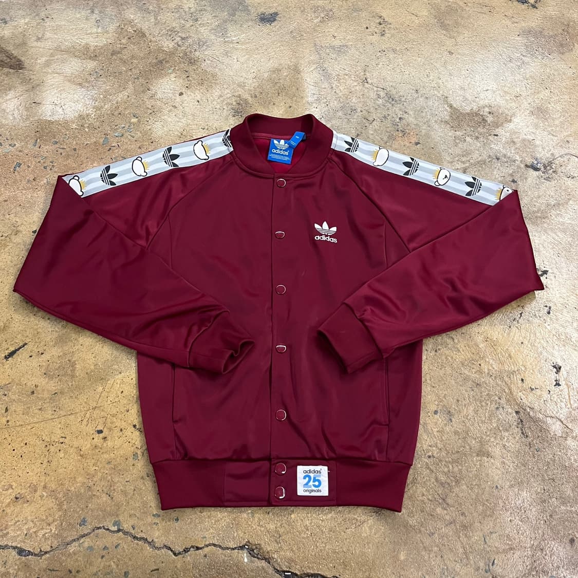 아디다스 버건디 니고베어 트랙탑 집업 져지 점퍼 90 상품이미지2