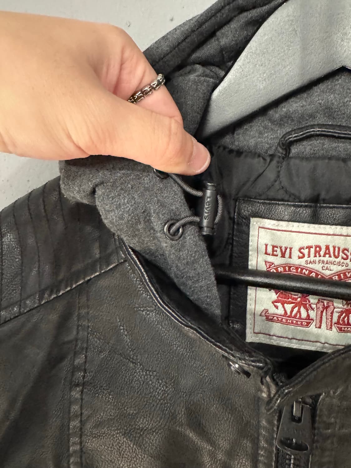 리바이스 후드 바이커 가죽자켓  상품이미지4