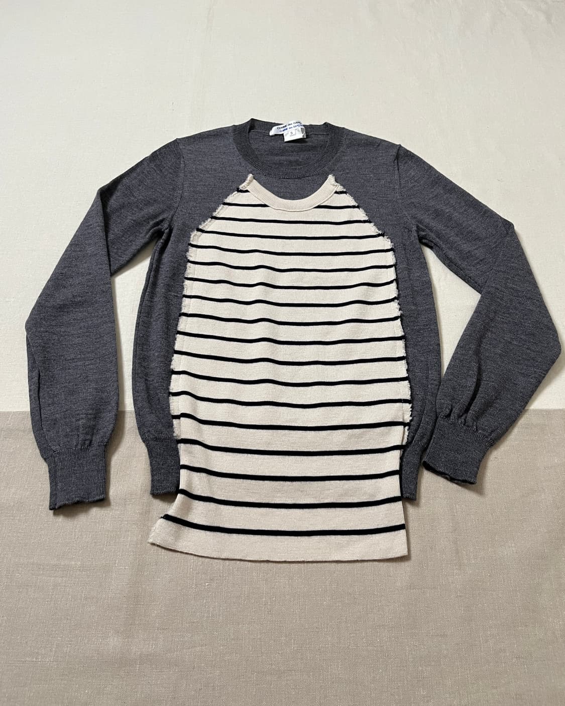 꼼데가르송 스트라이프 패치 니트 conme des garcons 상품이미지6