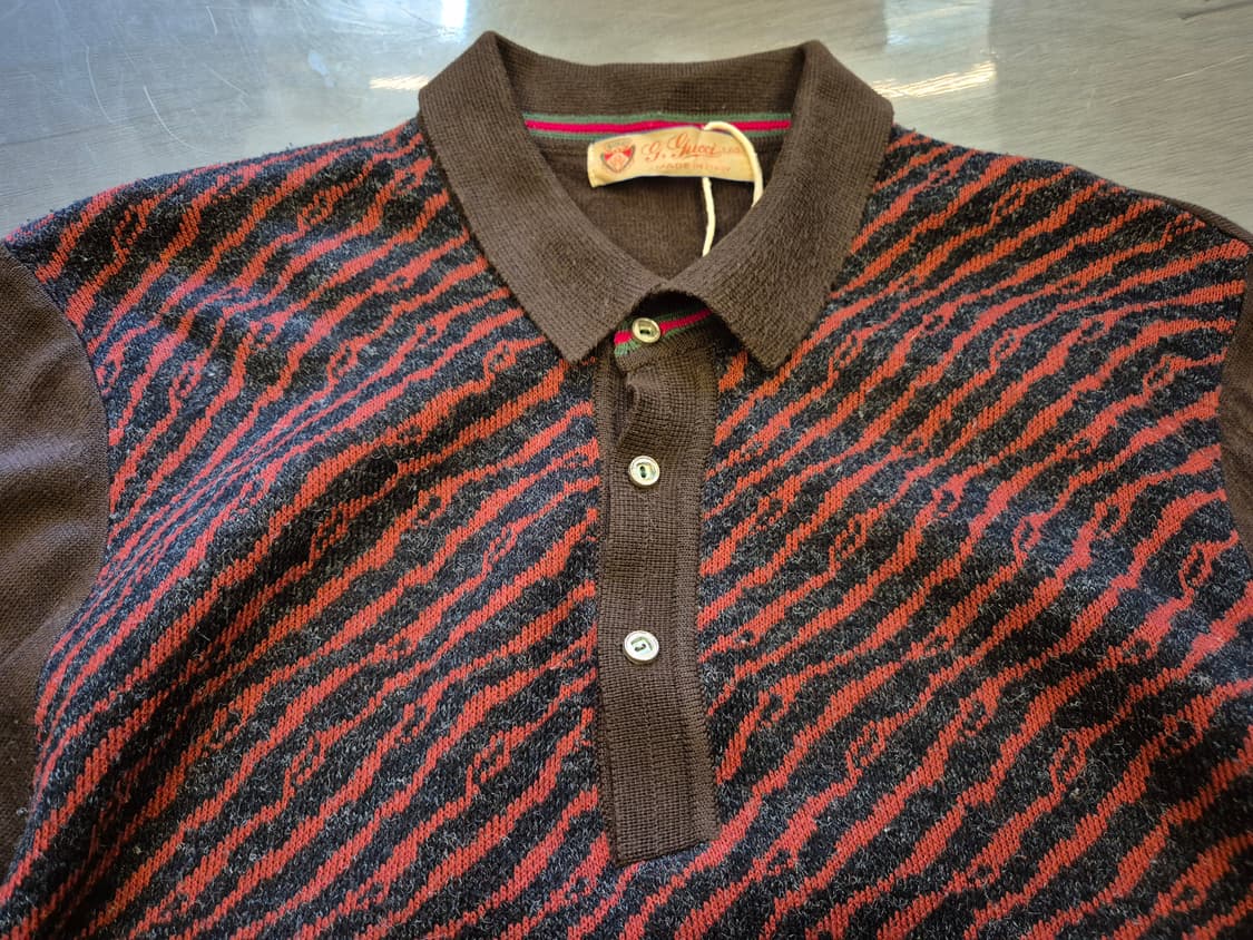 80s GUCCI 카라 니트 상품이미지3