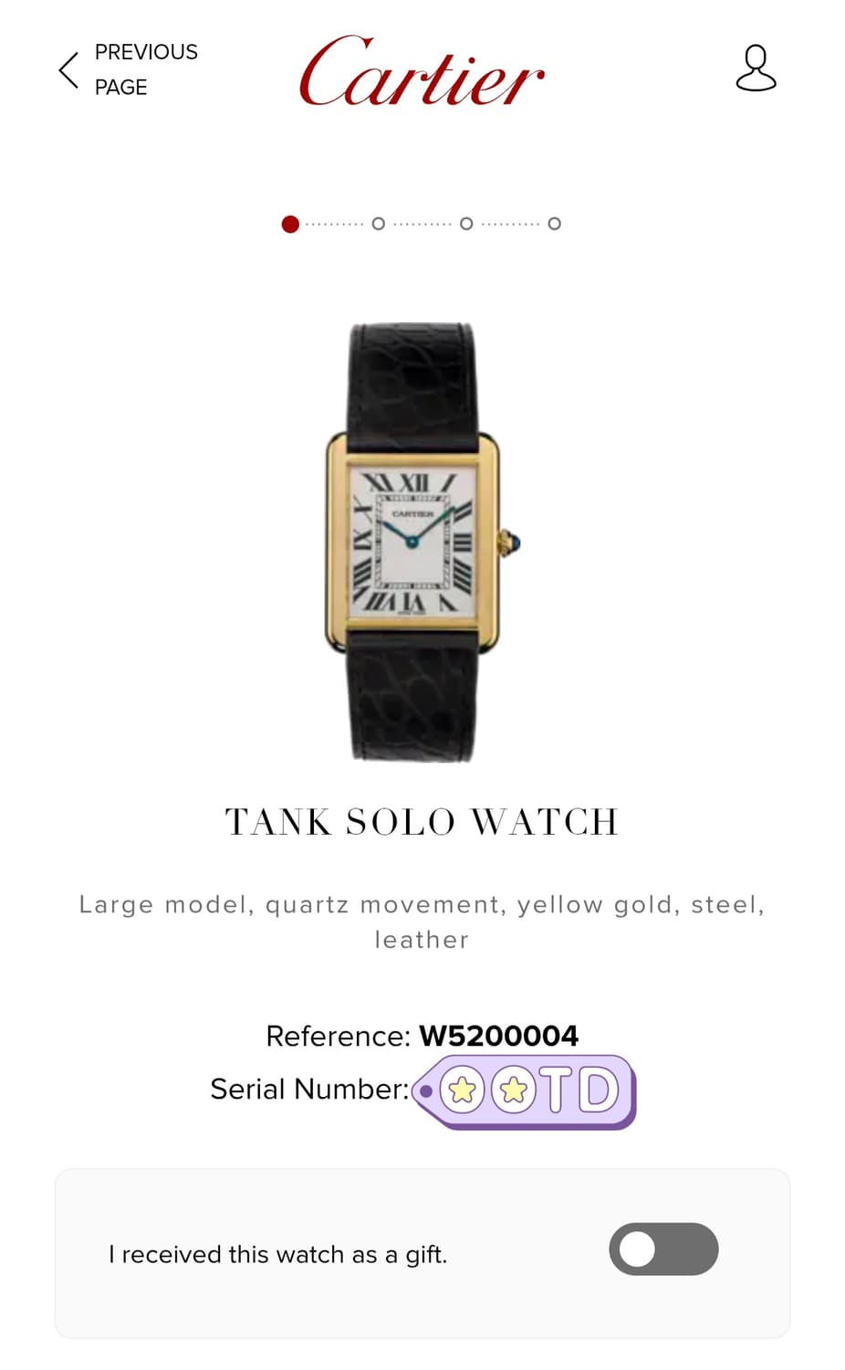 까르띠에 탱크솔로 18K 옐로우골드 L 남성용 시계 13년 상품이미지7