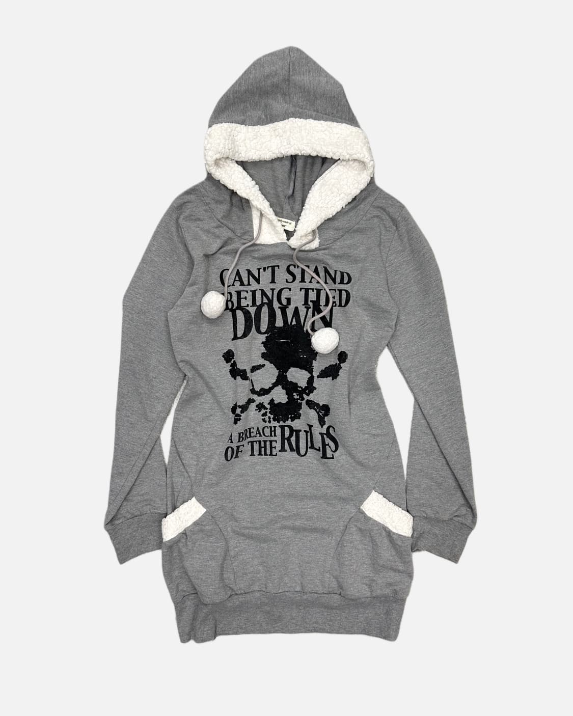 grey skull pocket hood dress 상품이미지1