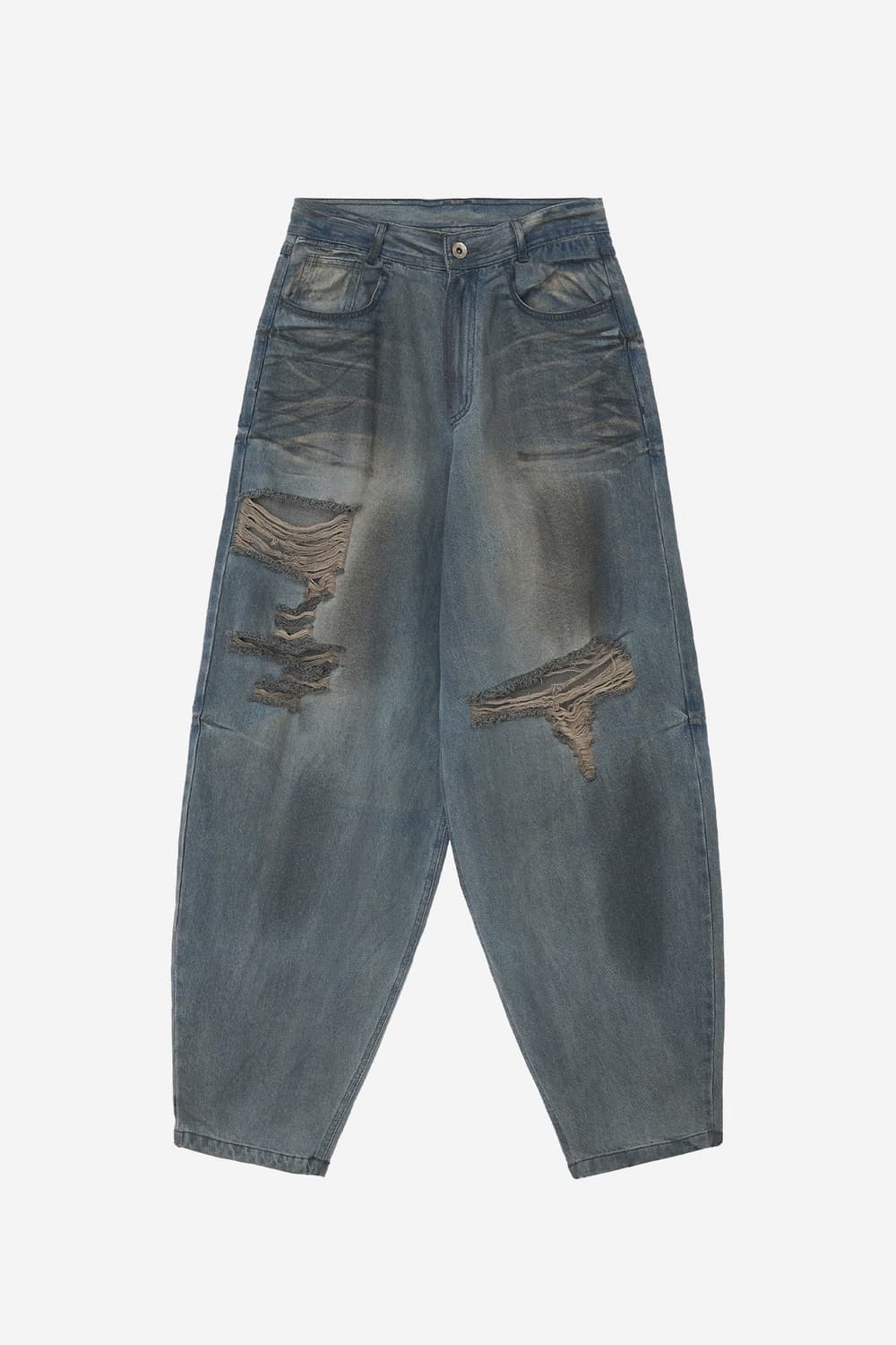비엘알 디스트로이드 오일 워시드 데님팬츠 L 상품이미지1