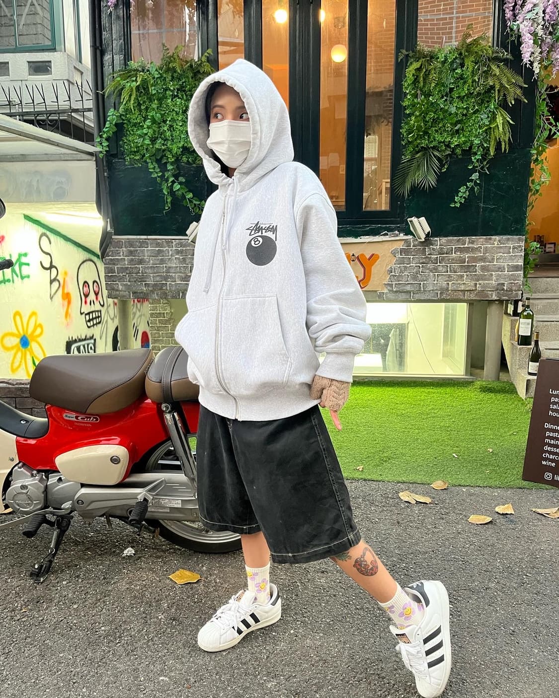 스투시 에잇볼 후드집업 상품이미지5