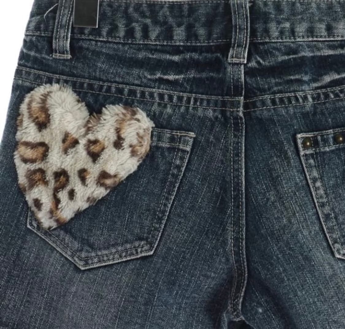 Colza 갸루 펑크 호피 퍼 반바지 숏팬츠 상품이미지4