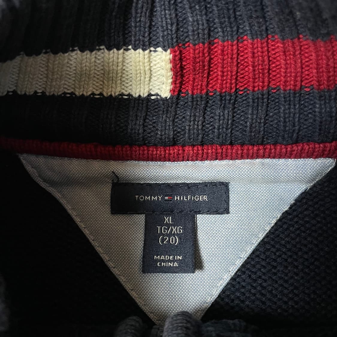 타미힐피거 네이비 반집업 긴팔 니트 XL 상품이미지3