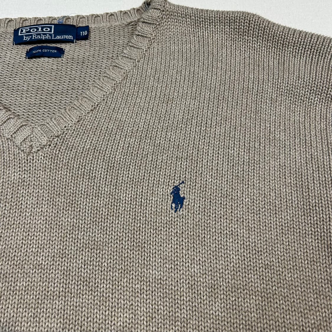 XXL) 폴로 랄프로렌 오트밀 헤비코튼 라운드넥 니트 상품이미지3