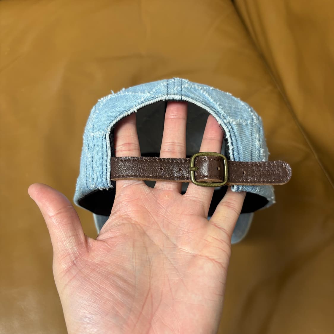 슈프림 캠프캡 모자 박스로고 펀치드 데님 상품이미지7