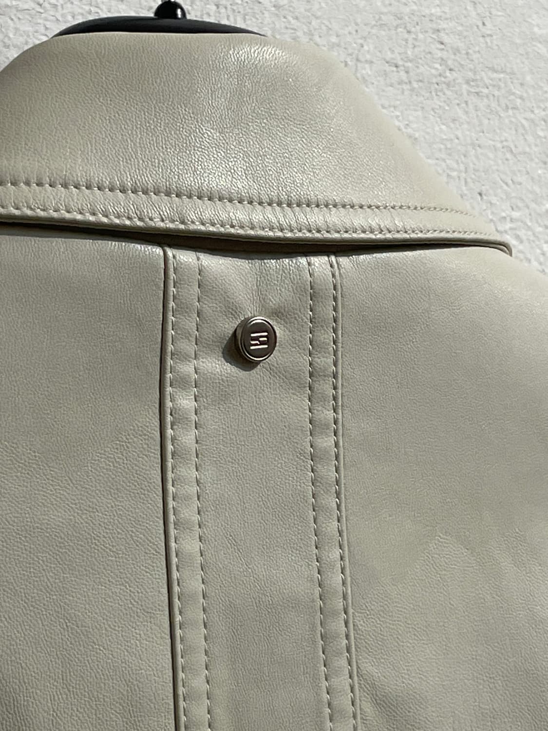 시스템 화이트 레더 자켓 상품이미지8