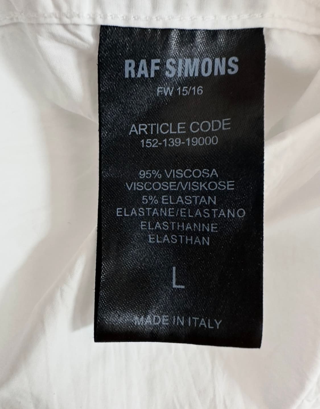 RAF SIMONS 라프시몬스 흰색 셔츠 상품이미지6
