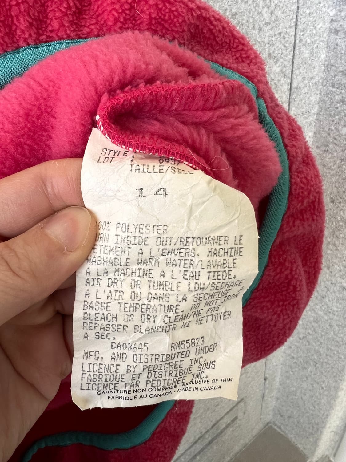 빈티지 80's 파타고니아 신칠라 플리스 핑크/민트 L사이즈 상품이미지3