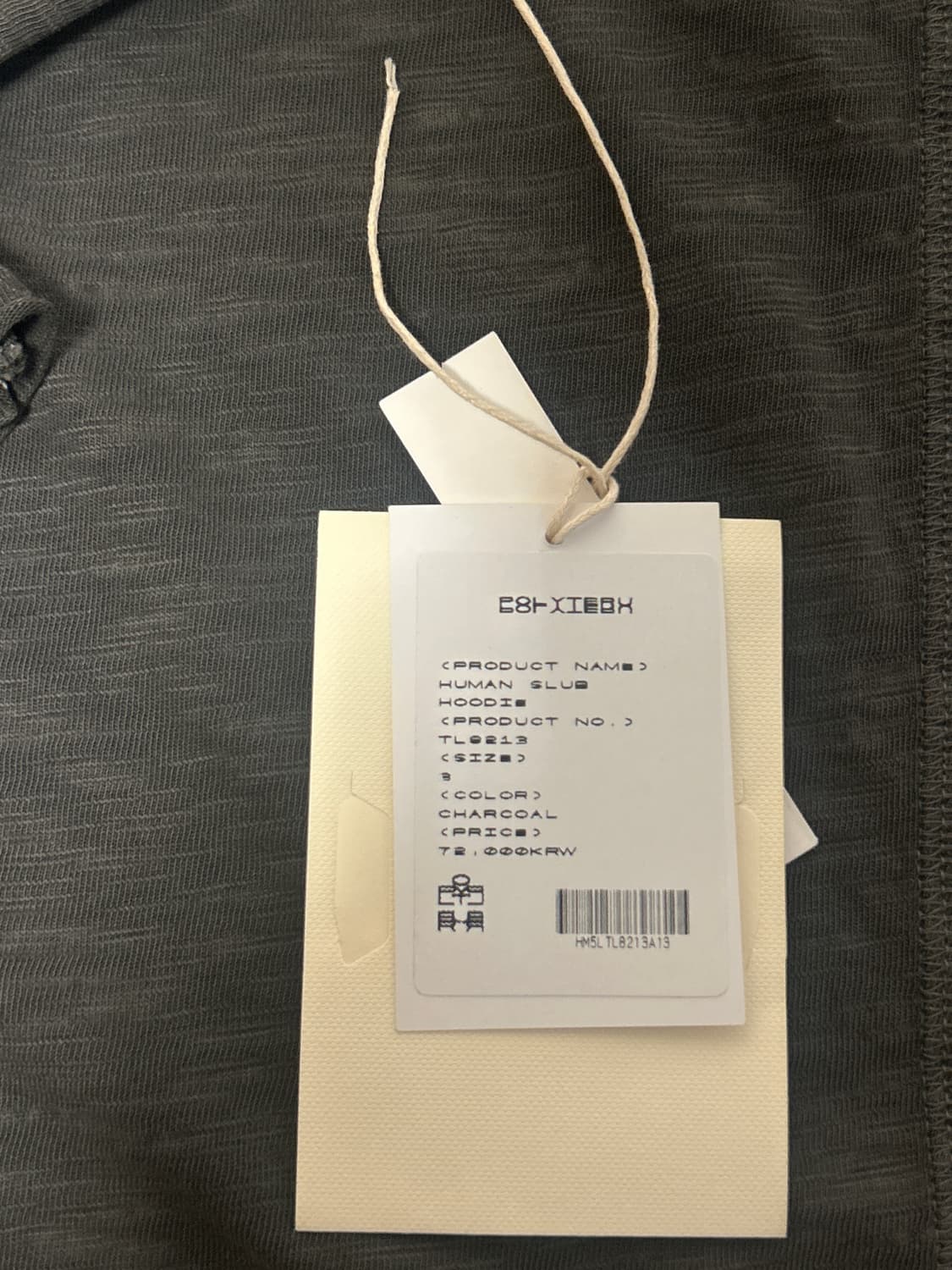 [3] 폴리테루 휴먼인덱스 휴먼 슬럽 후디 차콜 상품이미지4