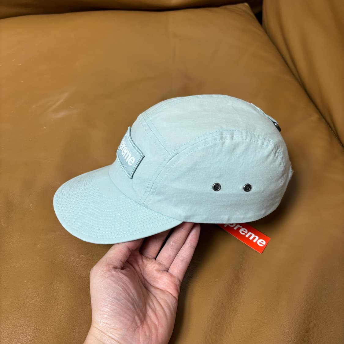 슈프림 캠프캡 모자 박스로고 23fw 왁스 코튼 아이스 상품이미지5