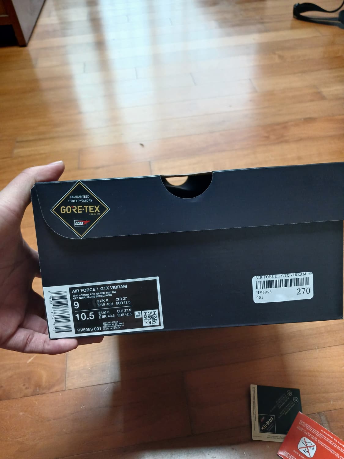 나이키 에어포스1 올블랙 비브람솔 gtx270 상품이미지6