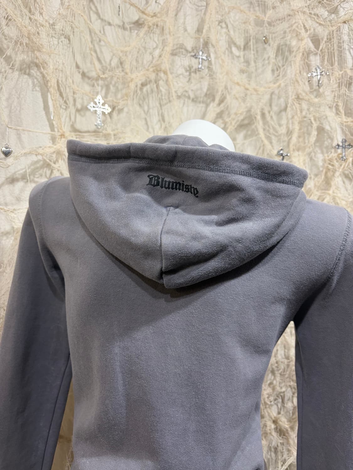 00's lettering stud hoodie zip up 상품이미지3