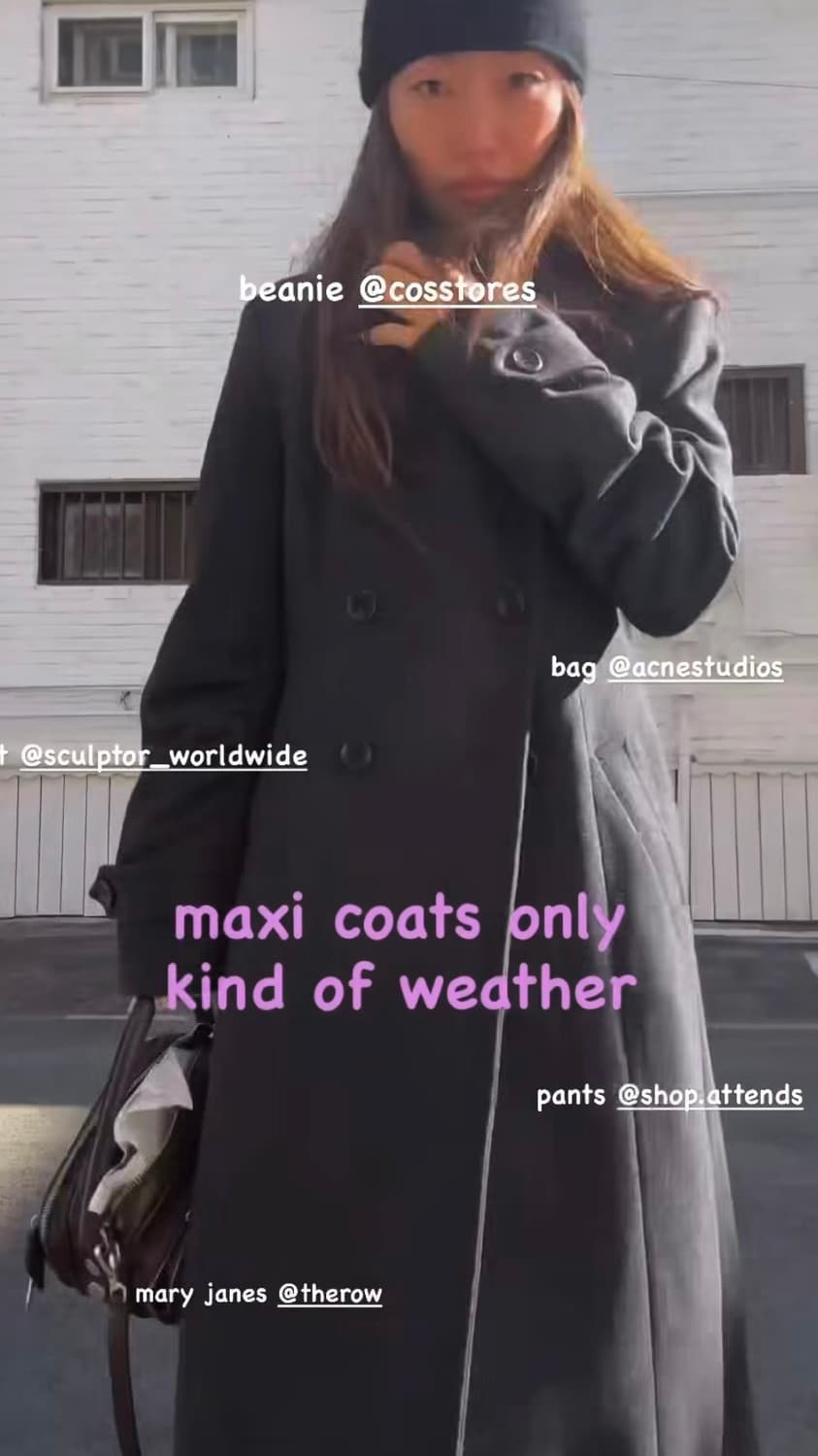 (새상품) 스컬프터 Tailored Wool Long Coat Black 상품이미지3