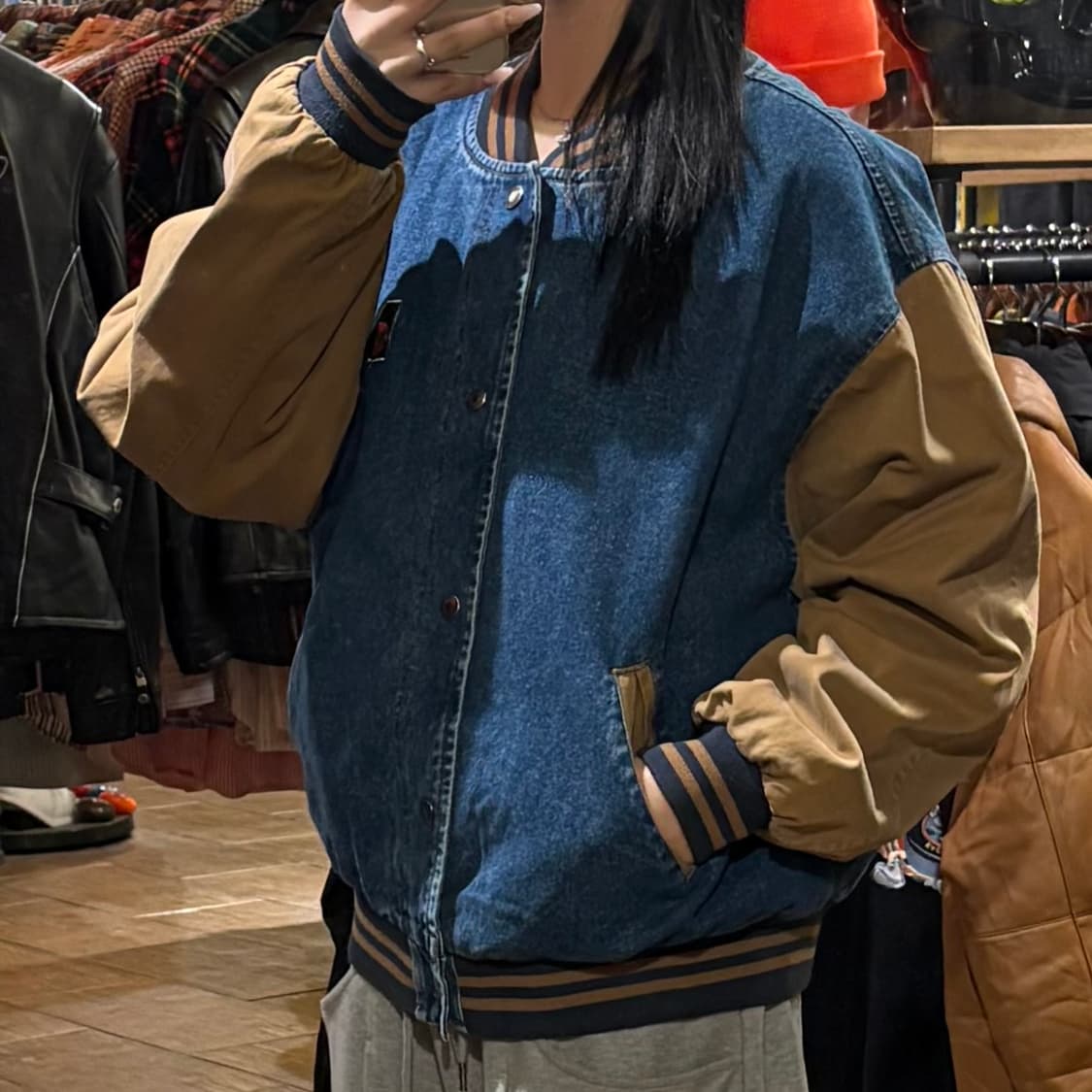 [HI] VTG 데님바시티 자켓 카멜 상품이미지3