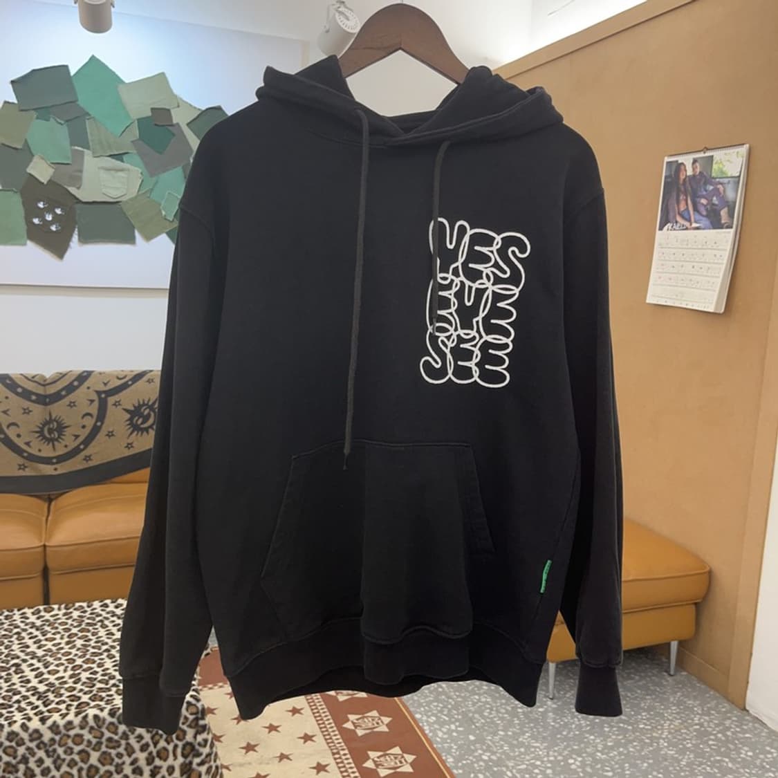 예스아이씨 스트릿 힙합 키치 버블 빅로고 후드티 S C09654 상품이미지3