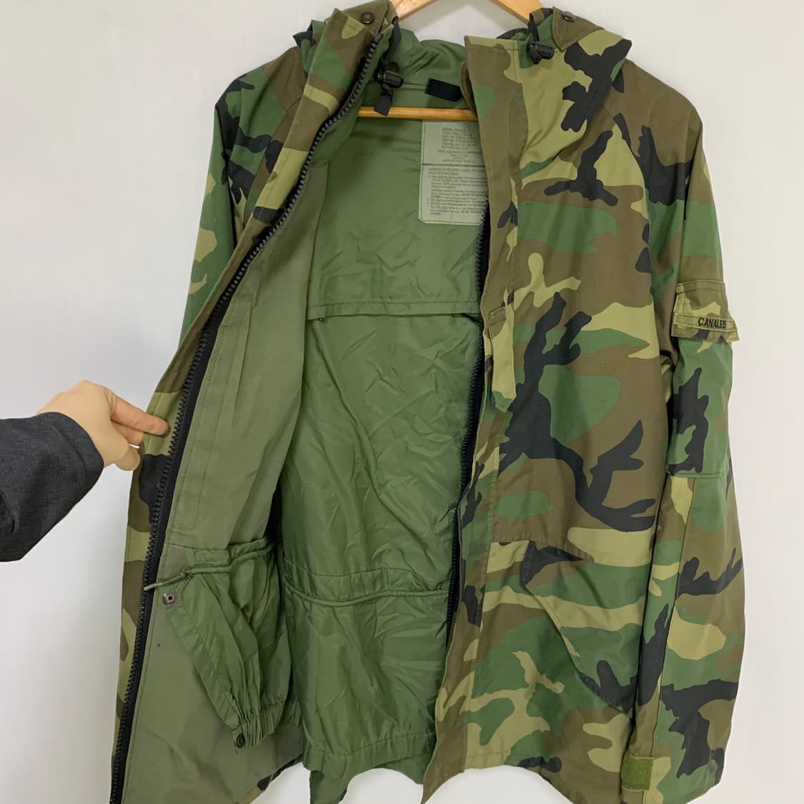 USA 빈티지 오버핏 베이프맛 카모 후드 바람막이 자켓 고프코어 아메카지 상품이미지3