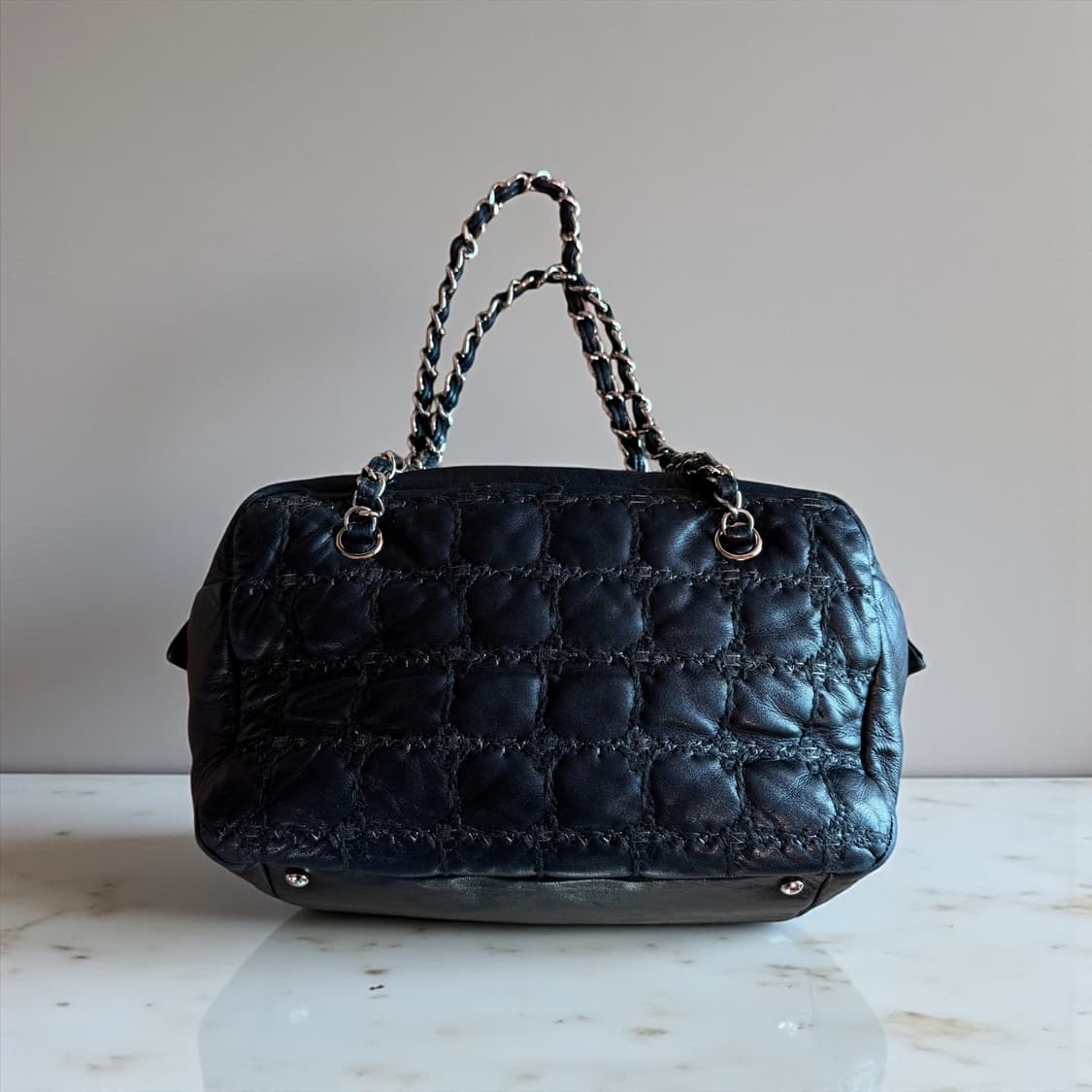 샤넬 12번대 램스킨 × 트위드 믹스 카메라백 상품이미지6